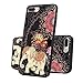 Badalink iPhone 8 Plus Case, iPhone 7 Plus Case Luxury Protective Smooth Painting Tempered Glass Cover Soft Anti-Skid TPU Bumper Frame PC Back Shell Skin for iPhone 8 Plus/iPhone 7 Plus - Elephant