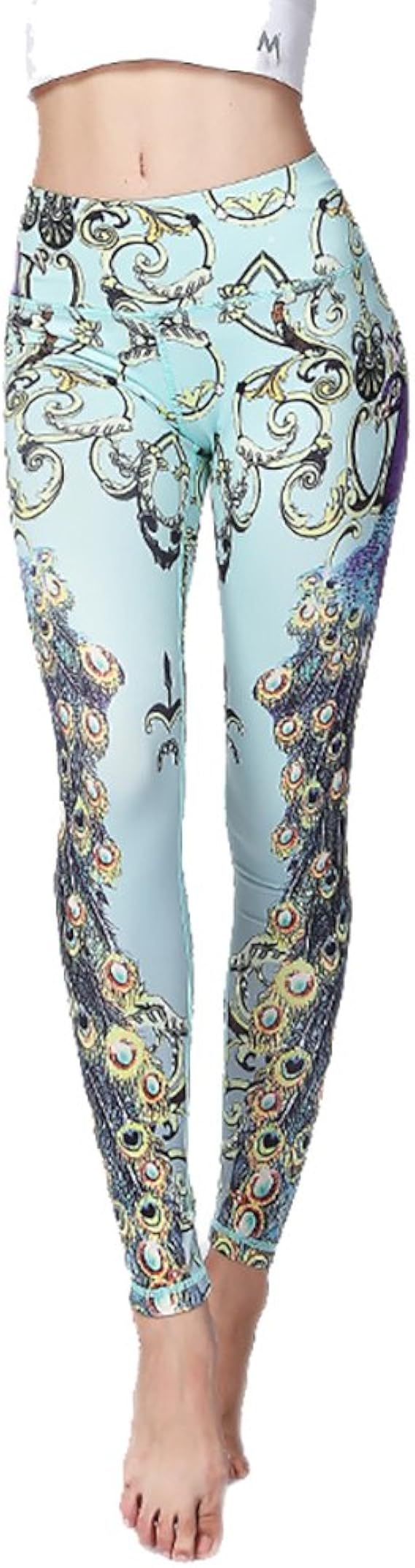 Amazon Co Jp 女性のヨガパンツ Gu ヨガパンツ ハイウエストスポーツパンツ マイクロファイバー フィットネスパンツ ホームパンツ レディースズボン S ピーコックグリーン 服 ファッション小物