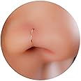 Simple Nose Hoop Ring Jewelry - 24 Gauge Nose Ring Hypoallergenic Gold Filled Nose Piercing - 7mm Diameter 0.2 Inches Nose Jewelry - Unisex Nose Jewelry for Women Men