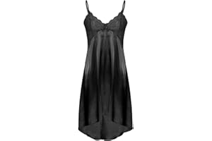 Manyakai Men's Lace Sissy Cross-Dressing Nightwear Girlie Nightdress Sexy Dress Sleepwear Lingerie