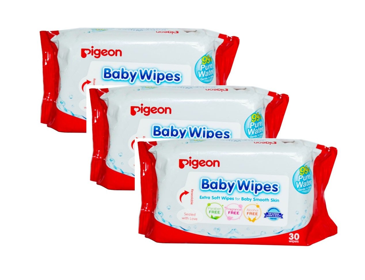 pigeon pure water baby wipes