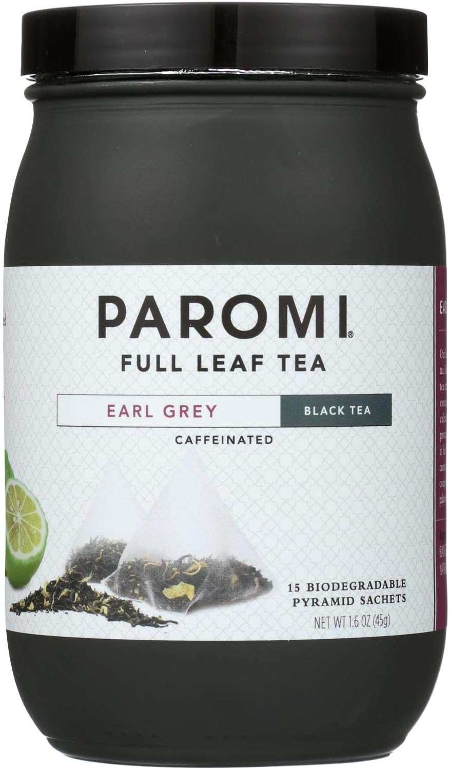 Paromi Tea Earl Grey Tea - 15 bags per pack -- 6 packs per case.