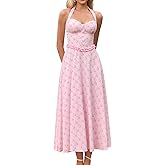 XinFSh Women's Summer Floral Halter Corset Wedding Guest Midi Dress Flowy A Line Tea Party Dresses 2026