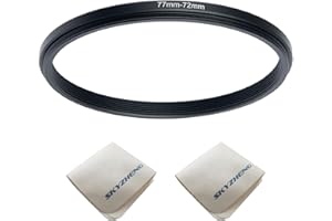 SKYZHENG 77mm Lens to 72mm Camera Lens Adapter 77mm to 72mm Step Down Ring Adapter Ring for All Brands of UV ND CPL, with Premium Lens Wiping Cloth 2 Pack (77mm-72mm)