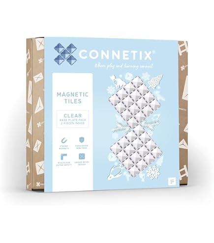 【SALE】Connetix Tiles　マグネットタイル　クリアタイル３４ Magnetic tiles 34 pcs Clear Pack by Connetix – Woodberry