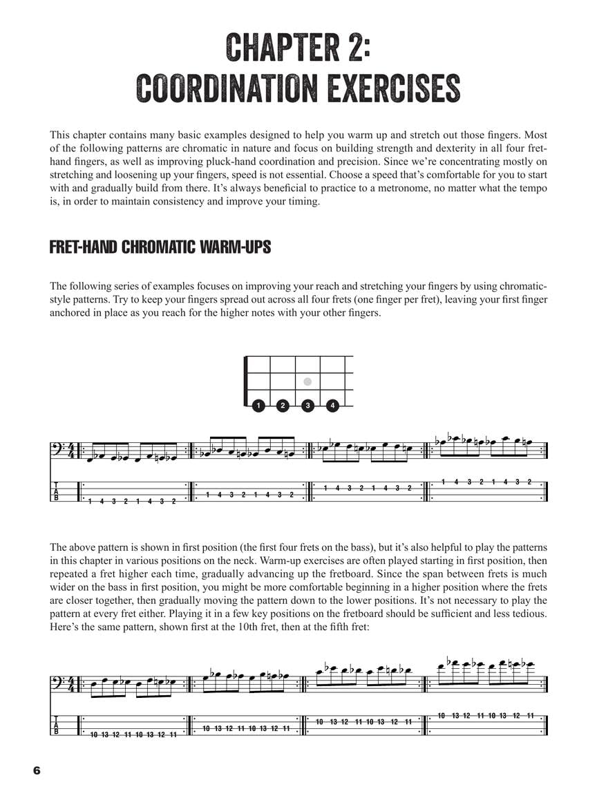 Warm-Up Exercises for Bass Guitar: Stretches, Coordination Exercises, Scale-based Finger Patterns, Arpeggios