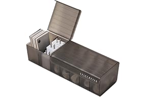 SUUGLY Data Cable Organizer Box Charge Cable Management 7 Compartments Storage Box USB Cord Sorter Small Desk Electronic Accessories Organizer and Storage (Grey)