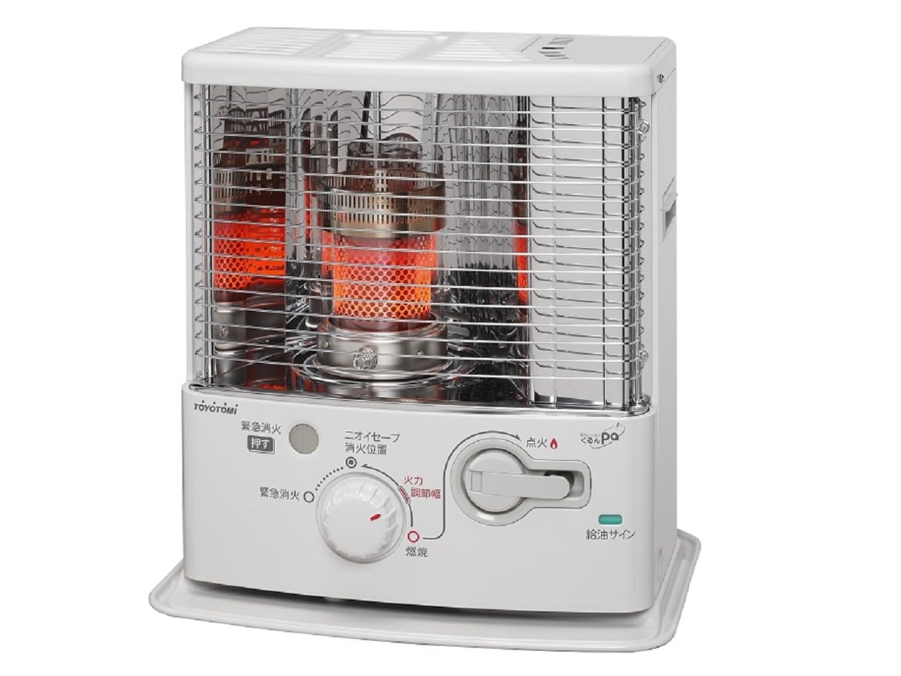 トヨトミ 石油ストーブ 電池レス ぐるんPa (木造6畳まで/コンクリート9畳まで) 日本製 ホワイト RS-G24N(W)商品画像