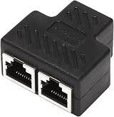Oikabio 2 Port RJ45 Network Ethernet Splitter LAN Adapter Extender Connector 1pc view 7