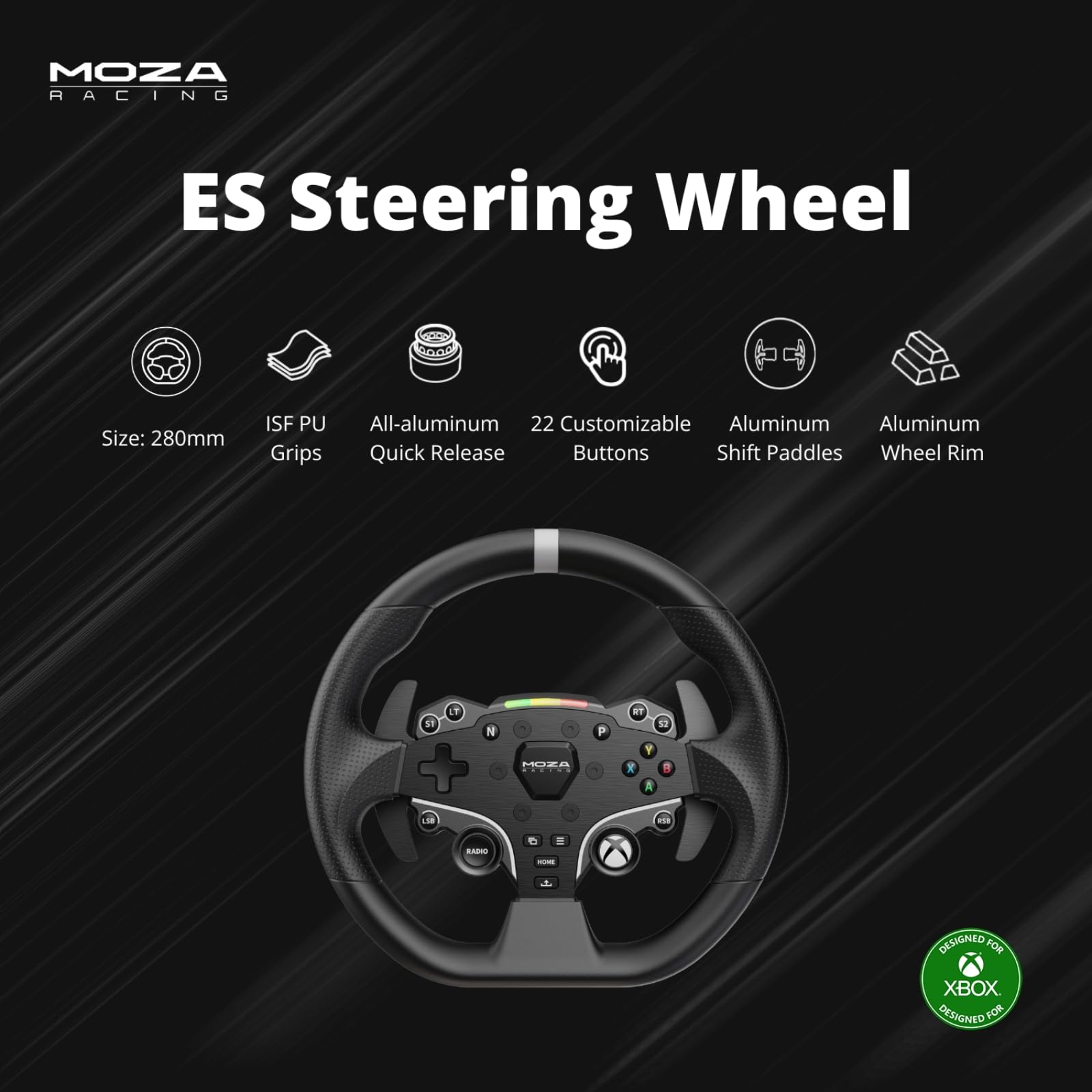 MOZA R3 Racing Wheel and Pedals Bundle for Xbox & PC,Powerful 3.9Nm DD Servo Motor with Aviation-Grade Aluminum Construction,Durable ISF PU Grips 11-inch Racing Wheel