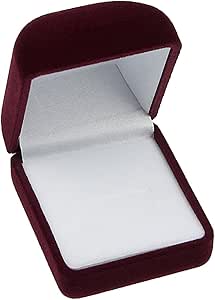 EYS joyería Díptico terciopelo burdeos para Anillo Collar con ...