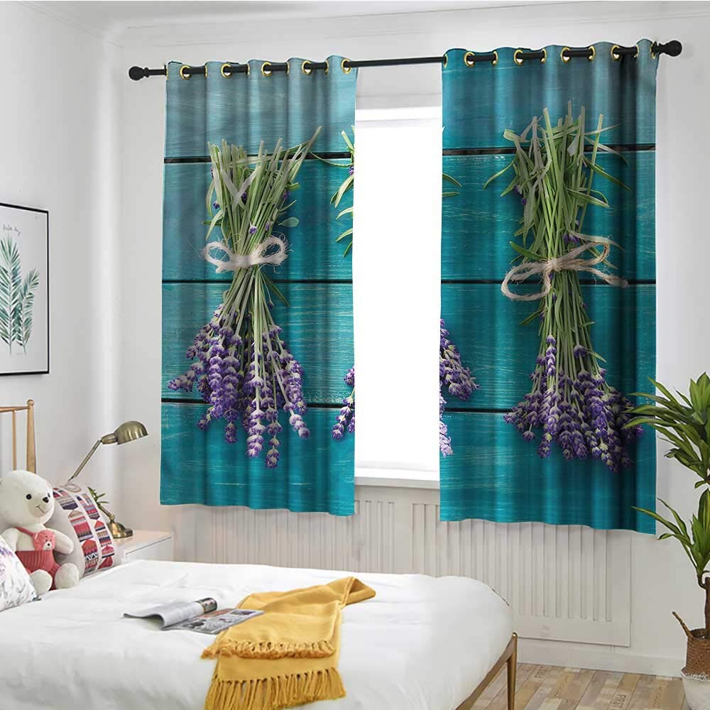 Amazon Com Lightly Lace Curtains Lavender Blue Wooden Planks
