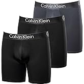 Calvin Klein Mens 3 Pack Chromatic Microfiber Boxer Briefs (Black/Black/Grey, Large)