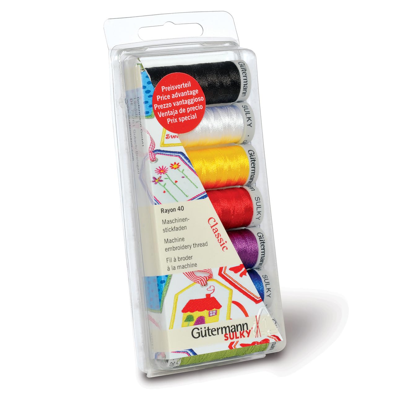 Gutermann Thread Set: Machine Embroidery Rayon 40-Classic