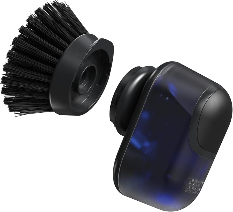 SinkTech Cepillo de Palma para Fregar Platos con Dispensador de Jabón y Base de Acero Inoxidable
