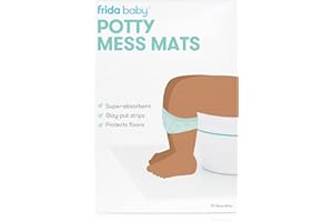 Frida Baby Potty Mess Mats, Disposable, Super-Absorbent Floor Pads for Easy Cleanup, 20 Count