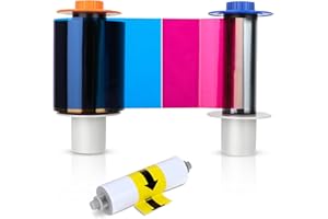 84051 YMCK Color Ribbon Compatible with Fargo Hdp5000 / Hdpii Model Printer, Replacement for Fargo Hdp5000 Ribbon, 084051 Ymc