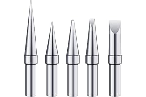 Welding Soldering Tips 5pcs for ET Soldering Iron, ET Replacement Soldering Iron Tips for Weller WES51 WESD51 WE1010NA PES51 