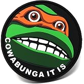 Cowabunga It is PVC Hook and Loop Morale Patch | Funny Tactical Patch