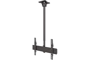 Kanto CM600G Telescoping Outdoor Ceiling TV Mount for 37 to 70-inch TVs | Hanging TV Bracket with 23" of Height Adjustment | Tilt & Swivel Design | 360° Rotation | Hidden Cable Management | Black