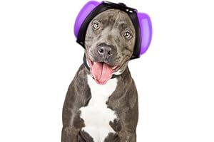 Famikako Dog Ear Muffs for Noise Protection, Noise Cancelling Headphones for Dogs, 25dB NRR Dog Earmuffs, Dog Ear Plugs for Hearing Protection from Thunder, Fireworks, Vacuums (M, Purple)