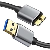 Micro B Cable, USB 3.0 A Male to Micro USB 3.0 Sync Cord,Data Wire Compatible with Toshiba,Seagate,Samsung, My Passport and M
