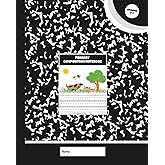 Primary Composition Notebook: Draw and Write | Handwriting Practice | 110 Blank Dotted Midline Pages | Grades K-2 | 8" x 10"