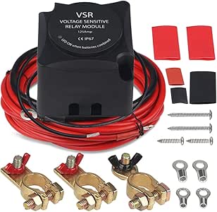 Amazon.com: WATERWICH Dual Battery Isolator Kit Marine Car UTV 12V 140A