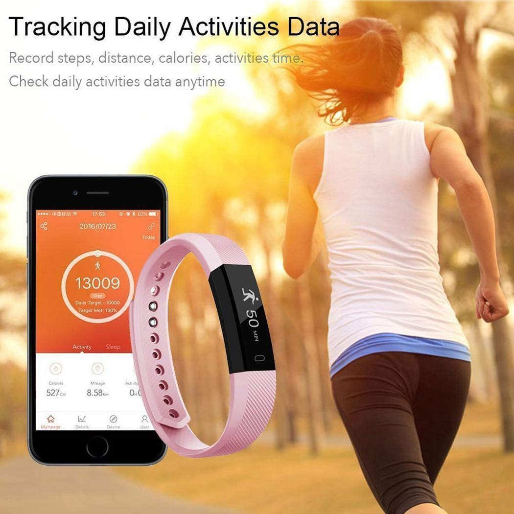 kirken Unisex Smart Watches Waterproof Digital Display Buckle Closure Smart Bracelet Wristband