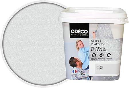 Cdeco 3488570051979 Peinture Acrylique Interieure Mur Et Plafond Paillette Laine Amazon Fr Bricolage