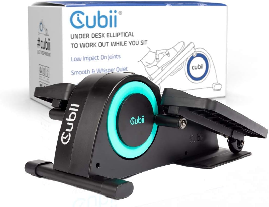 Cubii Jr Desk Elliptical with Built in Display Monitor, Easy Assembly