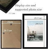 RUN HELIX A4 Frame 2 Pack Wooden Picture Frame Black Wall Mount view 4