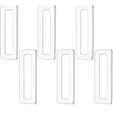 Zelphvt 6 PCS Clear PU Recessed Finger Pulls Self-Adhesive Instant Handle | Square No Drill Peel and Stick Sliding Door Handles for Glass Doors Window Drawer Cabinet