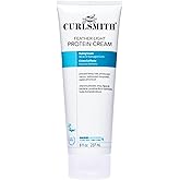 CURLSMITH Feather Light Protein Cream - Flexible Hold Curl Cream, Protein-Rich Styling Cream for Curls, For All Curl Types, Best for Weak and Damaged Curls, Vegan & Cruelty Free (8 oz)
