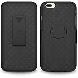 AMZER Shellster Shell Case Belt Clip Holster Combo with Kickstand Belt Clip for Apple iPhone 7 Plus - Black