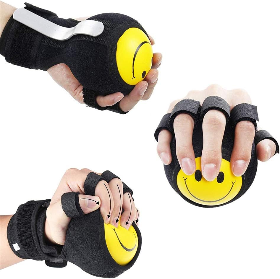WXH 2PCS Multifunction 2 in 1 Anti-Spasticity Ball Splint Finger Orthosis Finger Training Equipment, for Hand Functional Impairment/Hemiplegia/Stroke