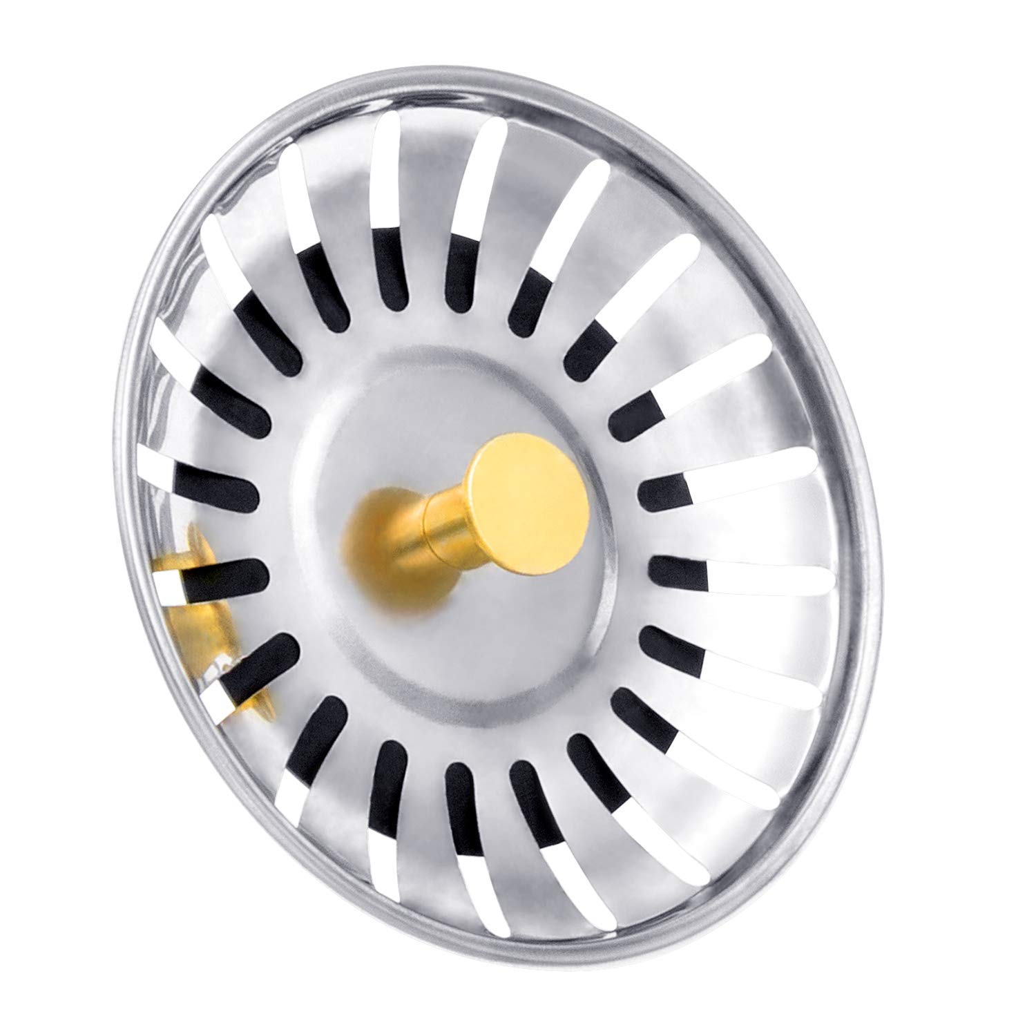 7.8cm Diameter Stainless Steel Sink Strainer Kitchen Sink Drainer Plug Silver Tone, 2 Pieces