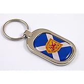 Scotland Flag Key Chain Metal Chrome Plated Keychain Key fob keyfob Scottish