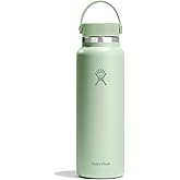 Hydro Flask Water Bottle - Insulated Stainless Steel - Wide Mouth Flex Lid, Non Spill, Leakproof and Refillable in 40 Oz