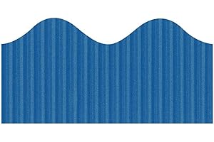 Bordette 0037186 Scalloped Decorative Border, 50' Large x 2-1/4" Size, Rich Blue