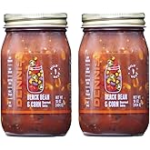 Dennis&rsquo; Gourmet Black Bean &amp; Corn Salsa &ndash; Low Sugar, All‑Natural, 2&times;16 oz
