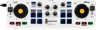 Hercules DJControl Mix Compact DJ Controller Built-In Soundcard DJUCED Software