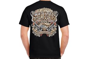 BIKER LIFE CLOTHING 2024 Sturgis Motorcycle Rally Dead Man's Hand T-Shirt