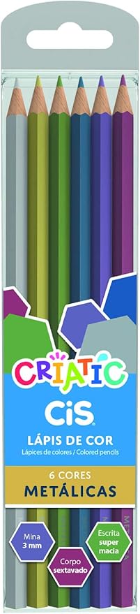 Criatic Lapis De Cor Cis Sextavado 3mm C 06 Cores Metalicas Sertic 60 0400 Amazon Com Br
