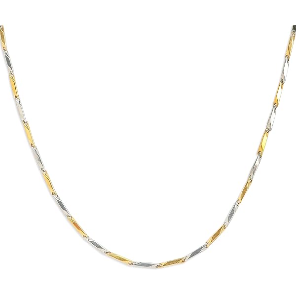 For Men Silver Choker Necklace // Chevron Gold Or Silver Chain