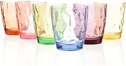 Set Di Bicchieri Di Plastica Acrilica Infrangibili Impilabili Per Acqua E Succo Di Frutta Ideali Per Picnic Campeggio Spiaggia Feste 4 Colori1 6 Colors Amazon It Casa E Cucina