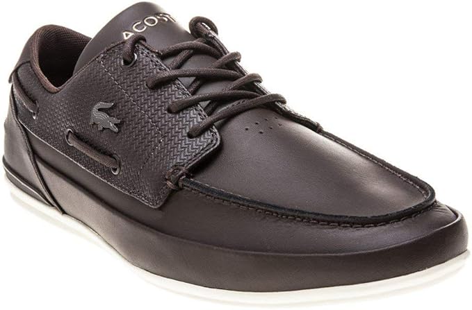 lacoste marina leather deck shoes