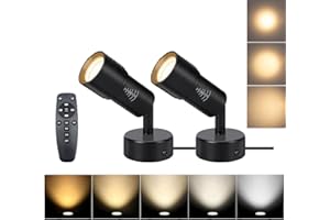 Unirence Zoomable LED Spot Lights Indoor 2700K-6500K Adjustable 8W Accent Uplights Floor Desktop Spotlight Wall Ceilling Moun