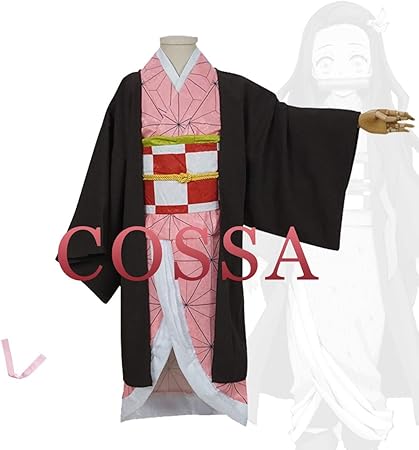 amazon co jp cossa 鬼滅の刃子供服 即納品 竈門 禰豆子 かまど ねずこ 子供用 コスプレ衣装 キッズ きめつのやいば 仮装 cosplay 誕生日 アニメ周辺 学園祭 文化祭 ハロウイーン こどもの日 贈り物 暗めの模様 竈門禰豆子 xl おもちゃ 通販