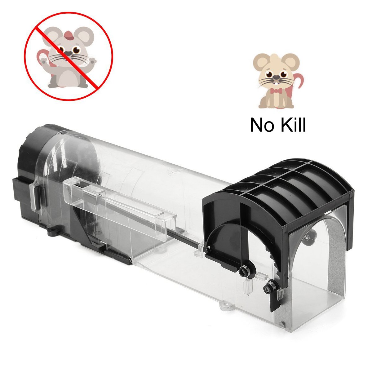 SAFETYON Automatic Lock Mousetrap, Rat Hole Plastic Mice Cage Agile Pedal Trap Pest Control Mouse Trap Live Catch